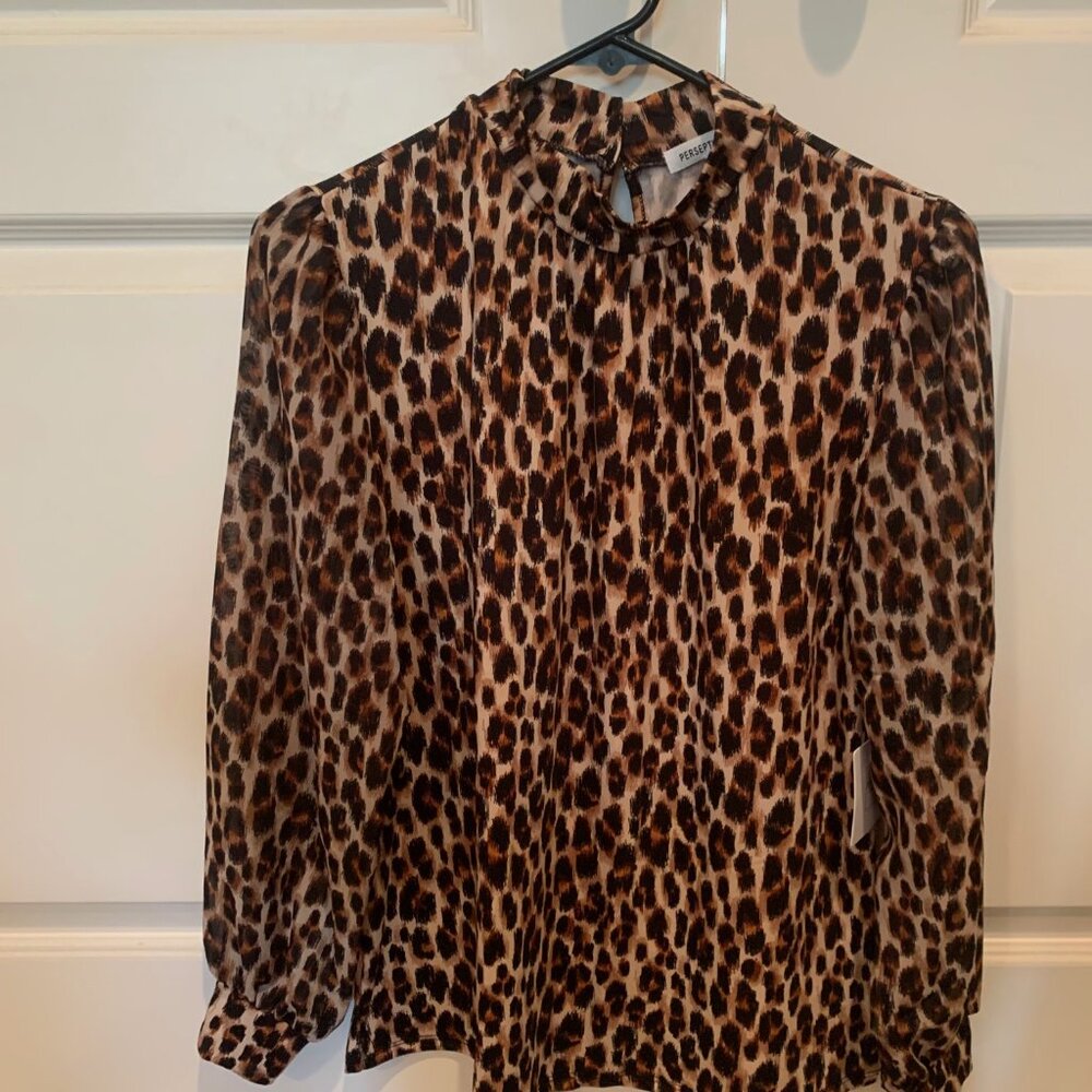 Perseption Concept Leopard Print Top - image 5